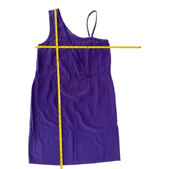 Charlie Jade - One Spaghetti Strap Asymmetrical Silk Dress Women's Size SP - Picture 6 of 9